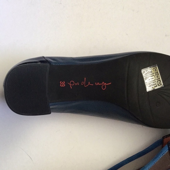 Pas de Rouge European 39 Block Heel Open Toe NWOT - Picture 5 of 7